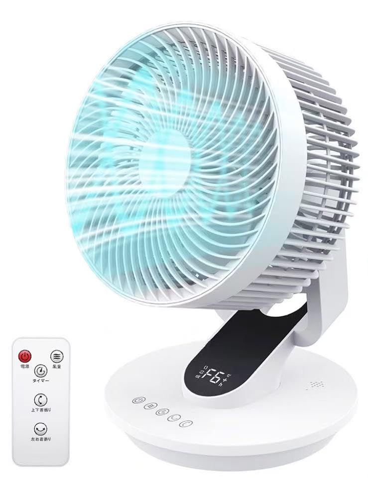 【新品】【サーキュレーター・4Dランダム送風】卓上扇風機 究極静音 DCモーター 30畳対応 冷暖房の効率向上 6段階風量 12時間タイマー デスクトップファン リビング扇風機 強力送風 省エネ 360 °上下左右首振り 多機能ファン【猛暑・ 6a89ffb4