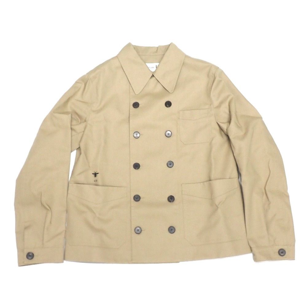 NA17311 クリスチャンディオール ダブルブレストジャケット オブリーク 027V41A3905 ベージュ系 レディース Christian Dior 中古
