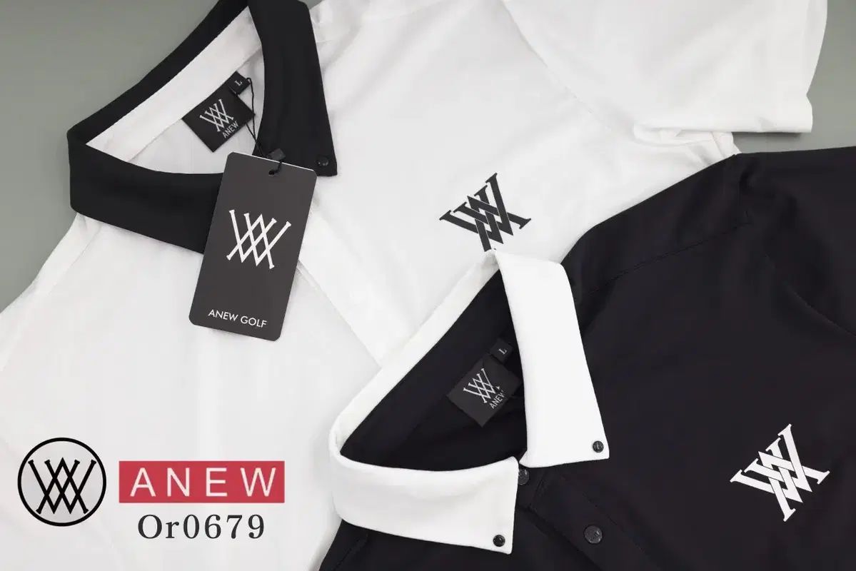 ANEW 輸入 高級 BIGロゴ バイカラー ポロTシャツ 入荷