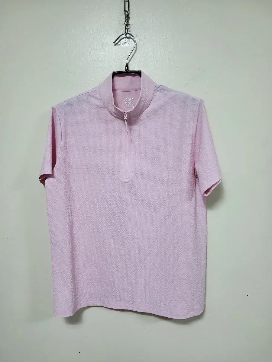 KOLON SPORT コーロンスポーツ レディース ピンク 半袖 ジップアップ Tシャツ 260520