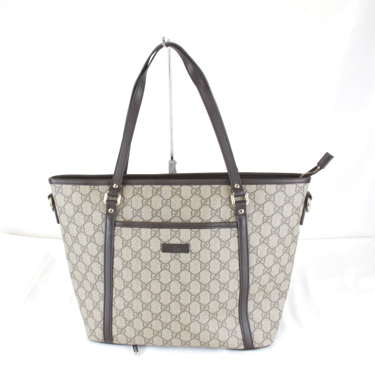 美品『USED』 グッチ 388929・525040 トートバッグ GGスプリームキャンバス ベージュ