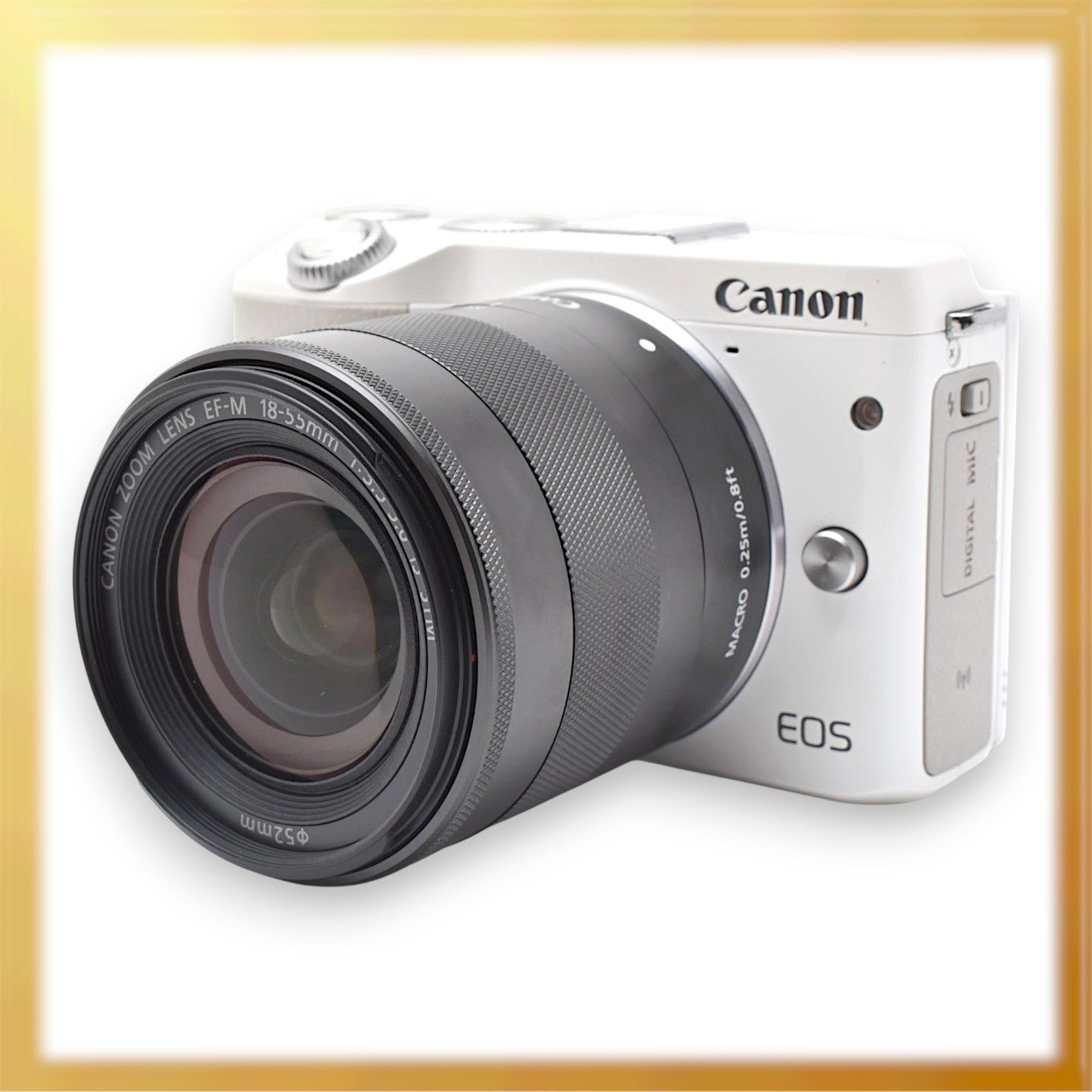 美品｜Canon EOS M3 レンズキット EF-M18-55mm F3.5-5.6 IS STM 付属 キャノン ミラーレス一眼 ホワイト ｜M281