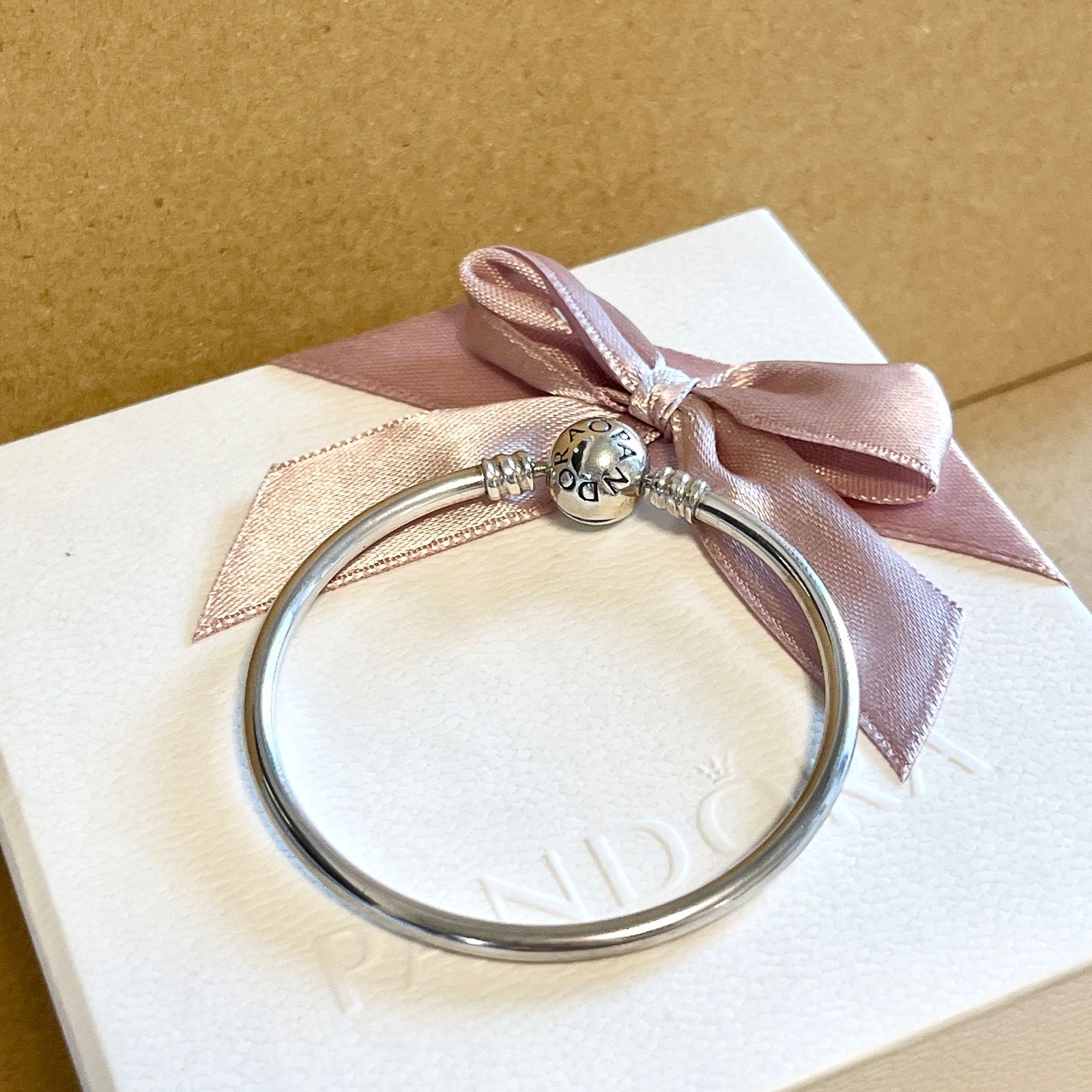 Pandora パンドラ Logo Clasp Bangle スターリングシルバー