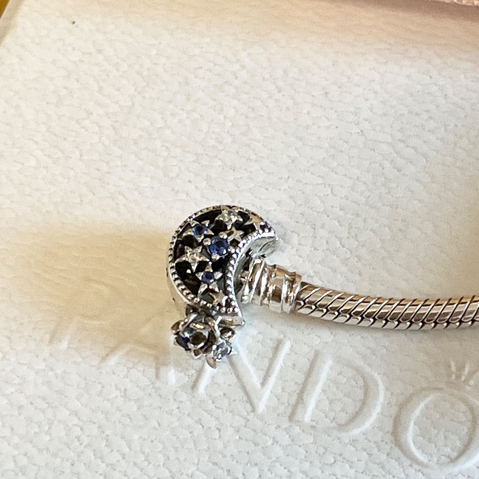 Pandora パンドラ スパークリングムーン クラスプ スネークチェーン 