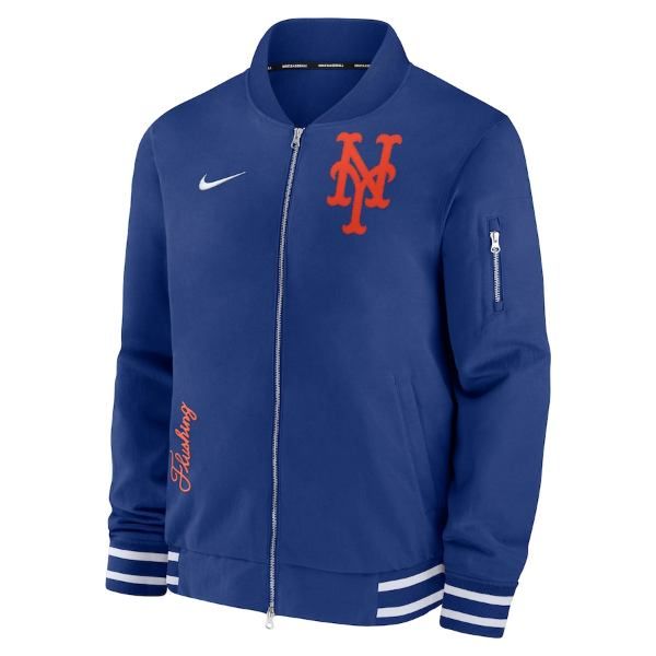 MLB公式 正規品 nike ナイキ メンズ ボンバージャケット MA-1 アウター ニューヨーク・メッツ New York Mets Authentic Collection Jacket