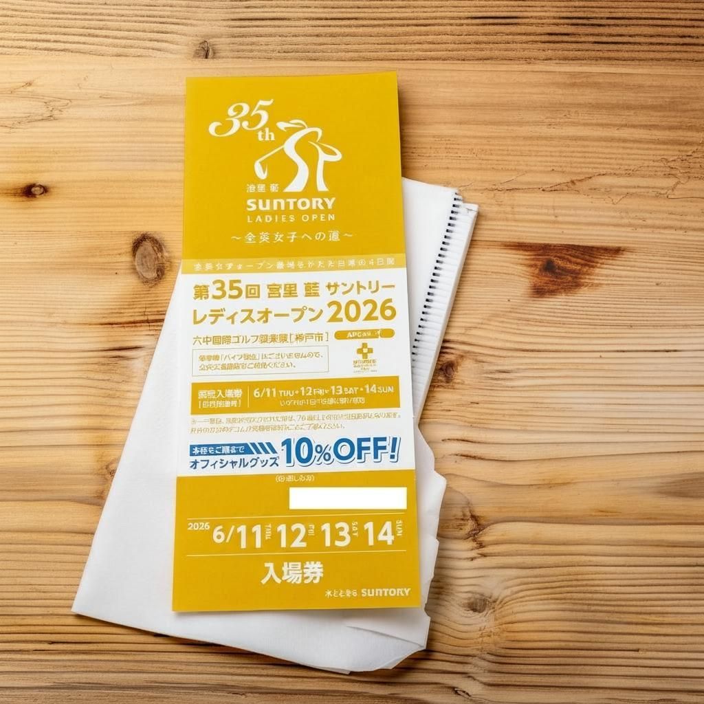 サントリーレディースオープン2026年 入場券 チケット1枚 女子ゴルフ 4,000円