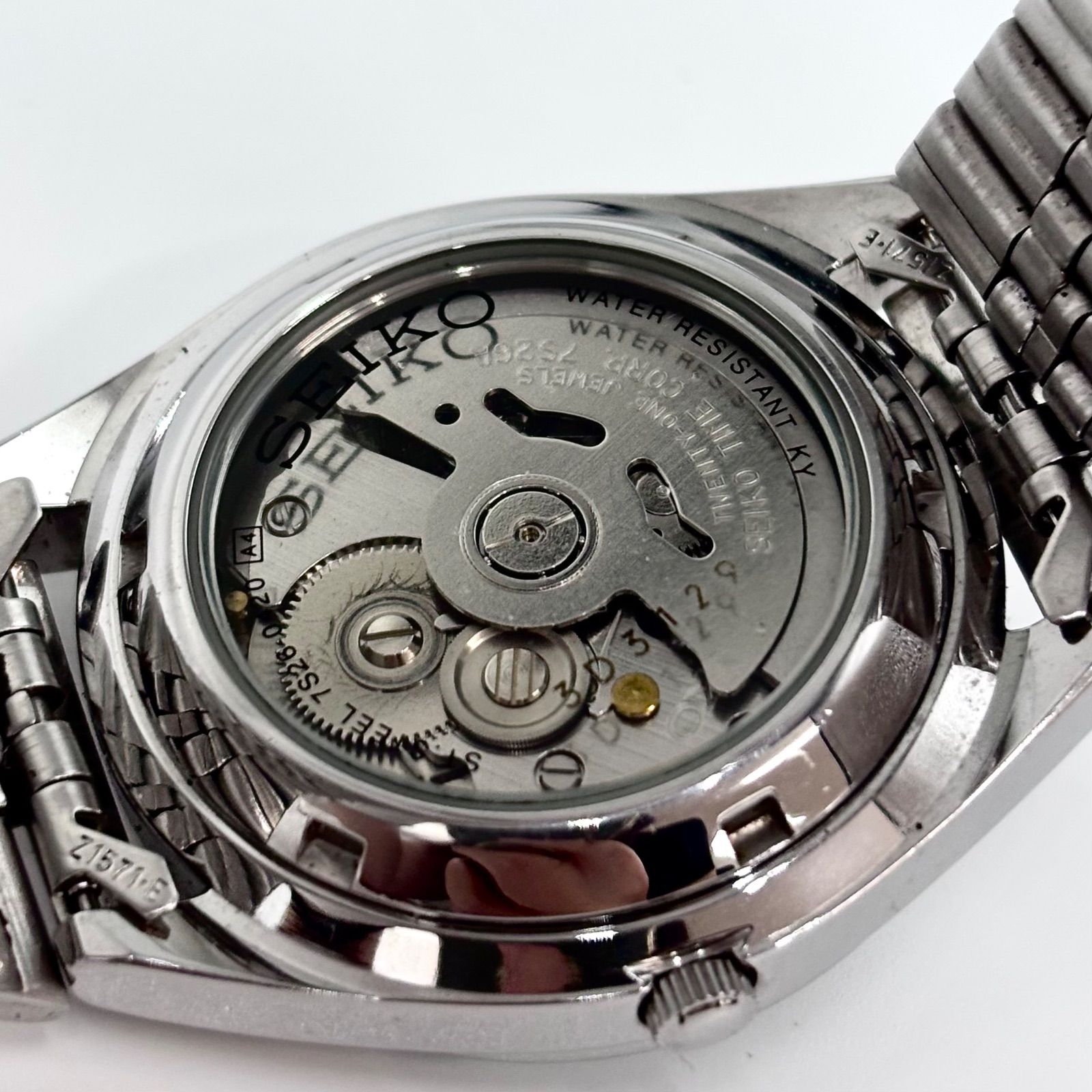 稼働】SEIKO 5/セイコーファイブ 腕時計 自動巻き/AT アイスブルー文字 