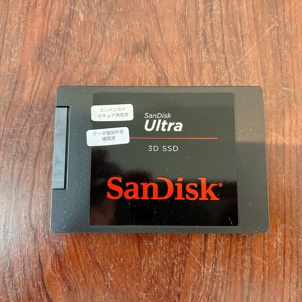 【使用24時間ほぼ未使用】 Sandisk Ultra 3D 500GB SSD SDSSDH3-500G 5回/24時間 HP-0011