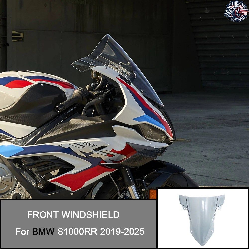 オートバイ部品 ダブルバブルフロントウインドスクリーン ウインドシールド シールド ウインドディフレクター BMW S1000RR 2019-2025