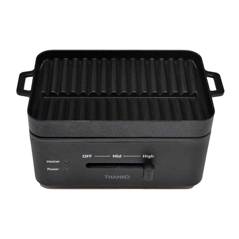 新品 THANKO 卓上おひとりさま焼き肉 ソログリル YAKUNKSBK 一人用 ホットプレート 焼肉プレート 減煙 少煙 コンパクトフッ素加工 お手入れ簡単 高火力 省スペース