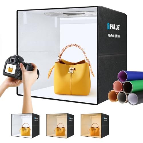 【新品】PULUZ 50cm 撮影ボックス 撮影box 50cm 3色温度/10段階調光可能 フィギュア 撮影ブース 物撮りボックス 200pcsライト付き Type-c接続 折り畳み メルカリ撮影ボックス 12色背景/ディフューザー 卓上 928c31b6