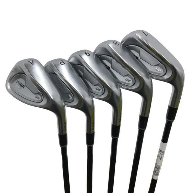 【中古】 プロギア PRGR 04(2024) 5S アイアンセット IR MCI BLACK FOR PRGR (フレックスS) メンズ 男性用 右利き 右用 Cランク ゴルフクラブ