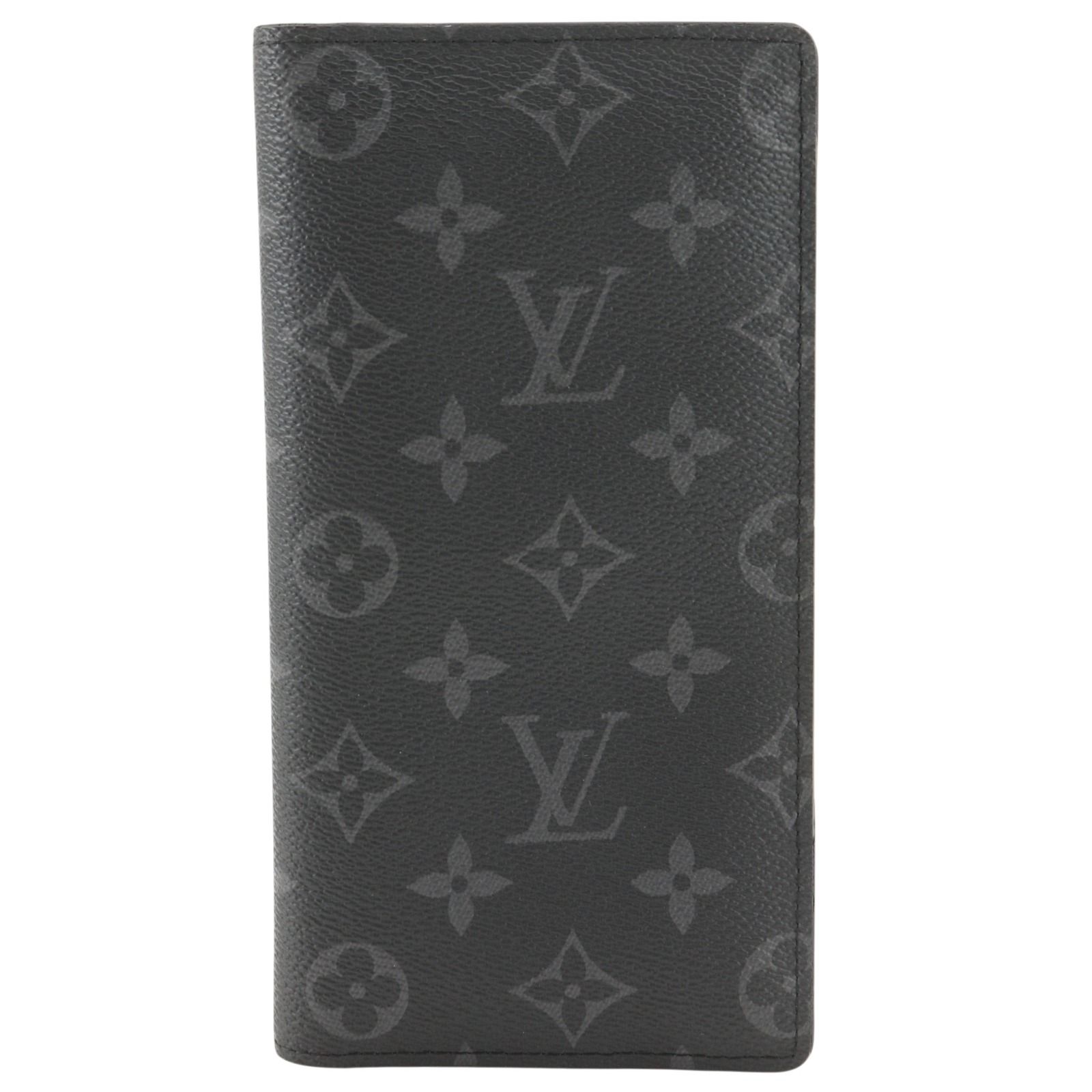 【LOUIS VUITTON】ルイ・ヴィトン ポルトフォイユブラザ モノグラムエクリプス M61697 PVC 黒 メンズ 長財布