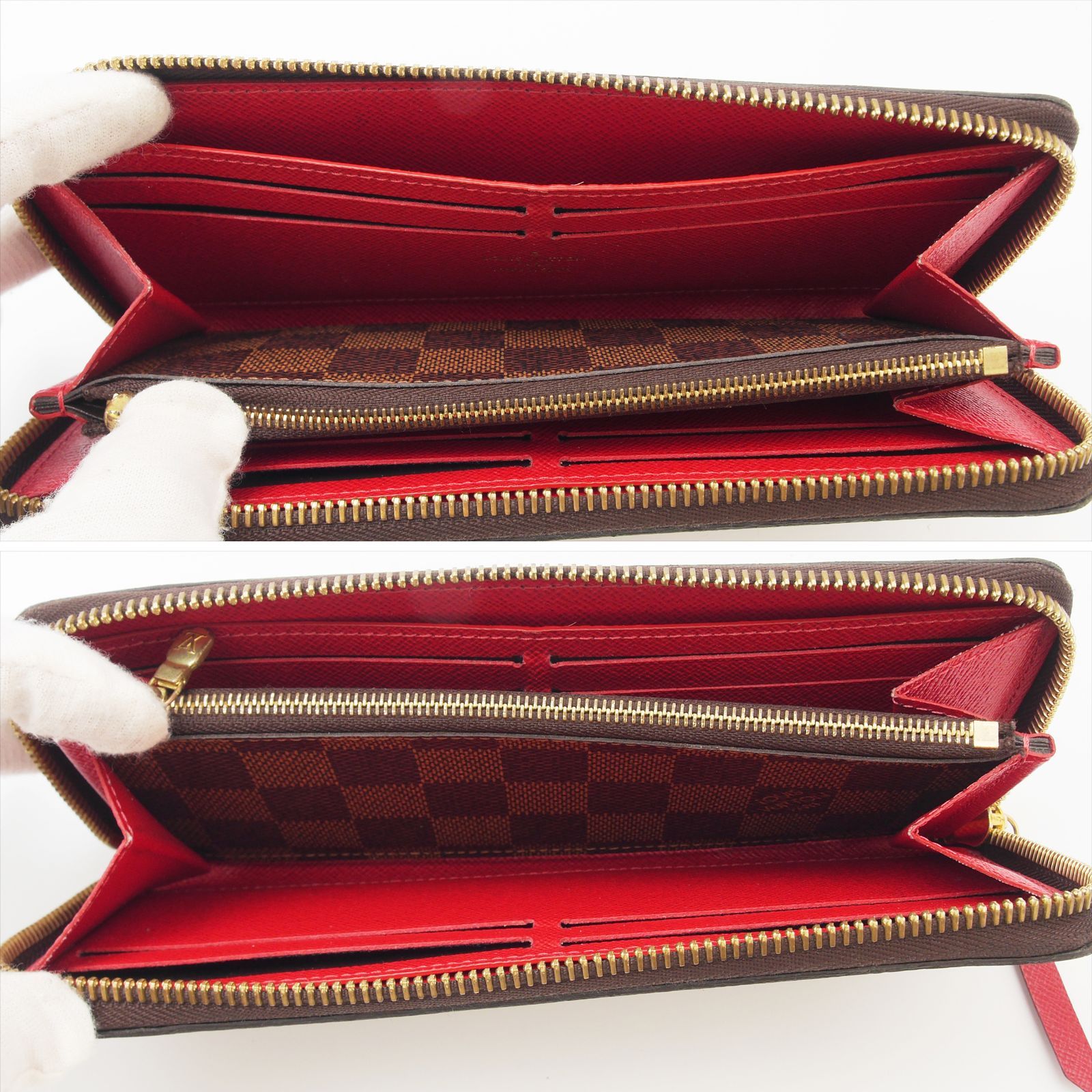 極美品】 ルイヴィトン ダミエ ポルトフォイユ クレマンス ラウンド