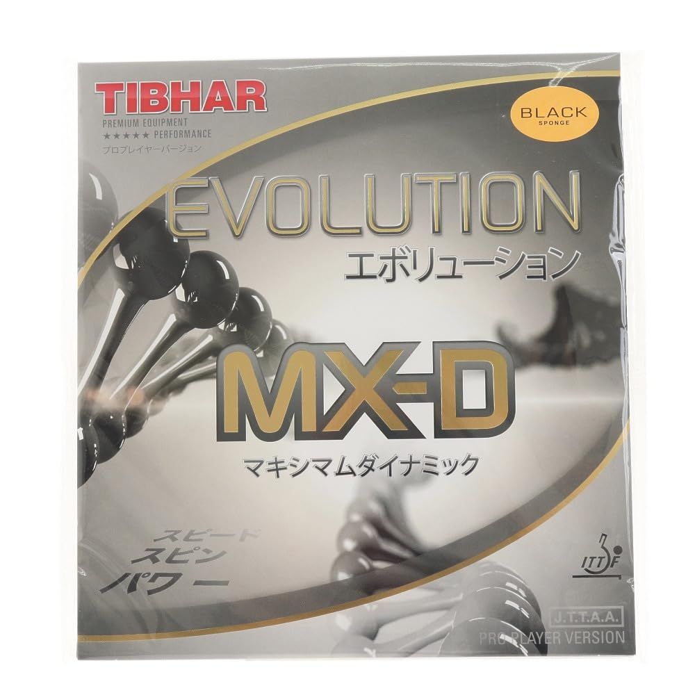 新品 ティバー（TIBHAR） 卓球ラバー エボリューション MX-D BT148-BLK（ブラック/Ｌ/Men's、Jr）