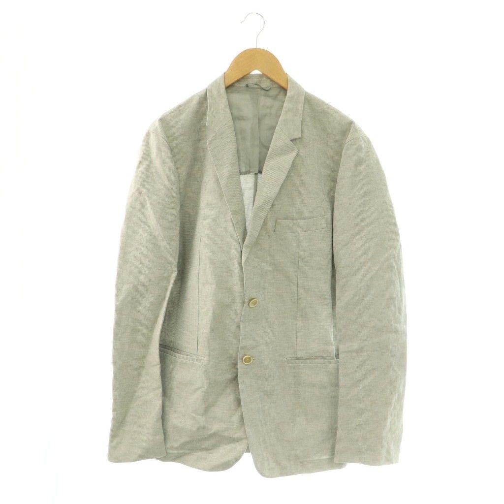 ジルサンダー JIL SANDER テーラードジャケット リネン混 52 グレー 104642-CA.3476 /MI ■GY53