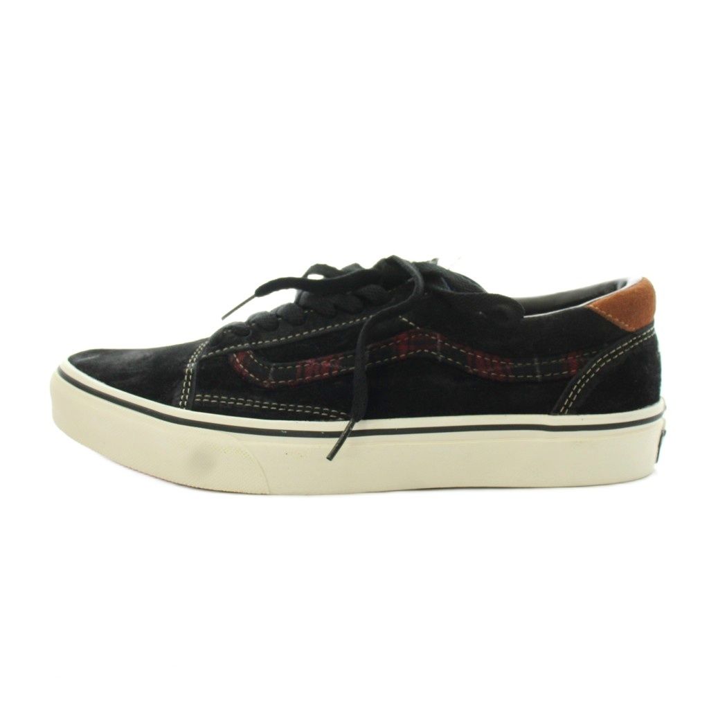 バンズ VANS オールドスクール スニーカー シューズ チェック柄 US10.5 28.5cm 黒 ブラック 赤 レッド 525172-0002 /AN14 ■ECE004