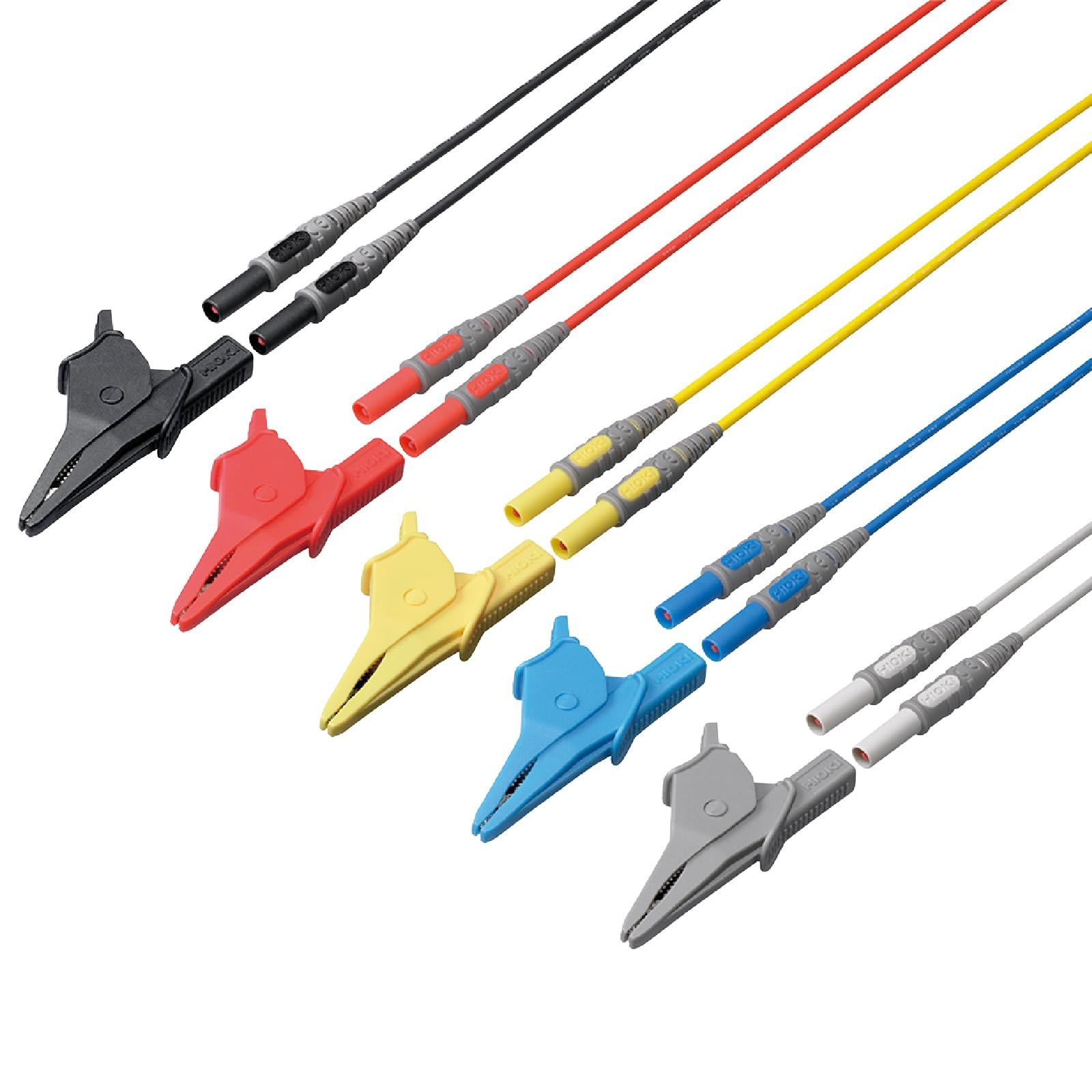 新品 HIOKI (日置電機) 電圧コード L1000-05 コード3m 5本 ワニ口クリップ 5個 PQ3100 他用