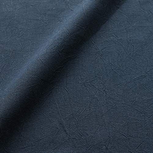 新品 コスモテキスタイル シーチングハンドワッシャー 無地 シワ加工 インディゴ 巾約110cm×6m切売カット AD2678-267-6M
