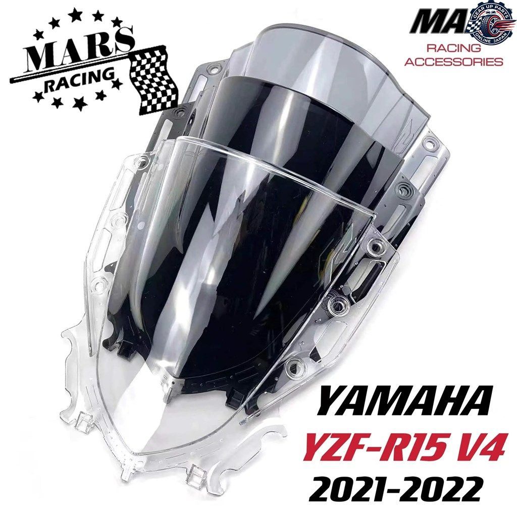 モーターサイクルスポーツウインドシールド ウインドスクリーン フロントディフレクター バイザー YAMAHA YZF-R15 V4 5 V4.0 2021 2022 YZF
