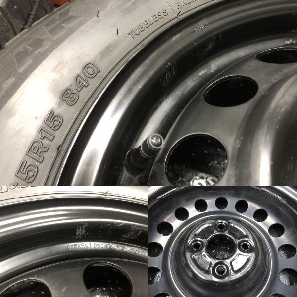 BS BLIZZAK VRX3 175/65R15】スタッドレス【TOYOTA 純正ホイール 15