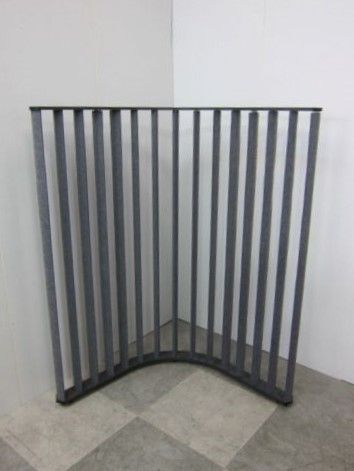 【中古品】 ストライプルシリーズ L型パーティション SN-STL8814 グレー