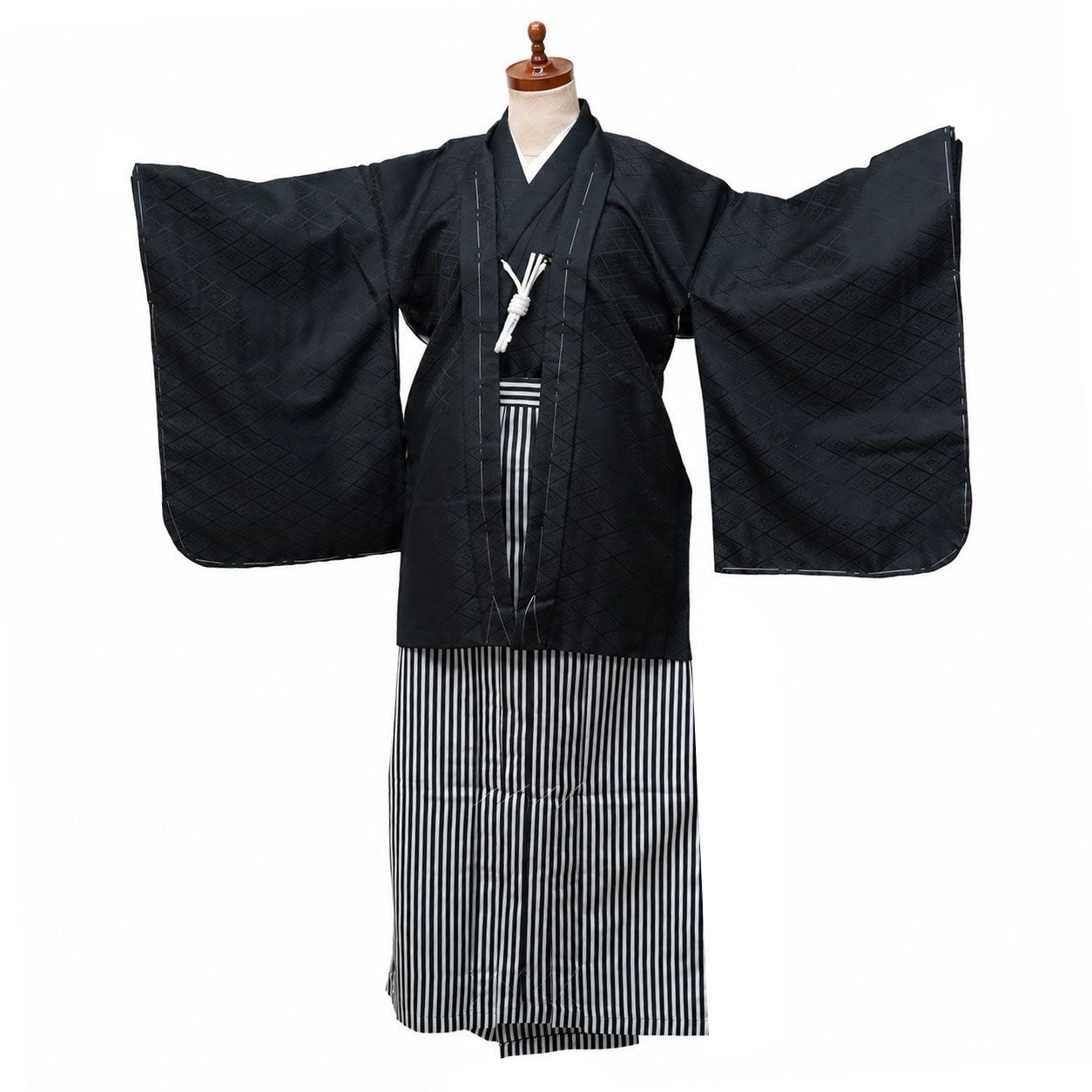 羽織袴 着物 フルセット 紋付 男児 ジュニア用 9～10歳 ハーフ成人式 1 