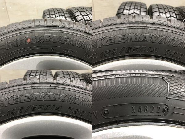 GOODYEAR ICENAVI7 155/65R14】スタッドレス【HONDA N-ONE 純正 