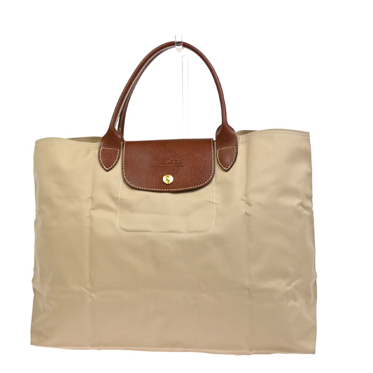 Longchamp トートバッグ ナイロン レザー ベージュ 13%OFFクーポン対象 