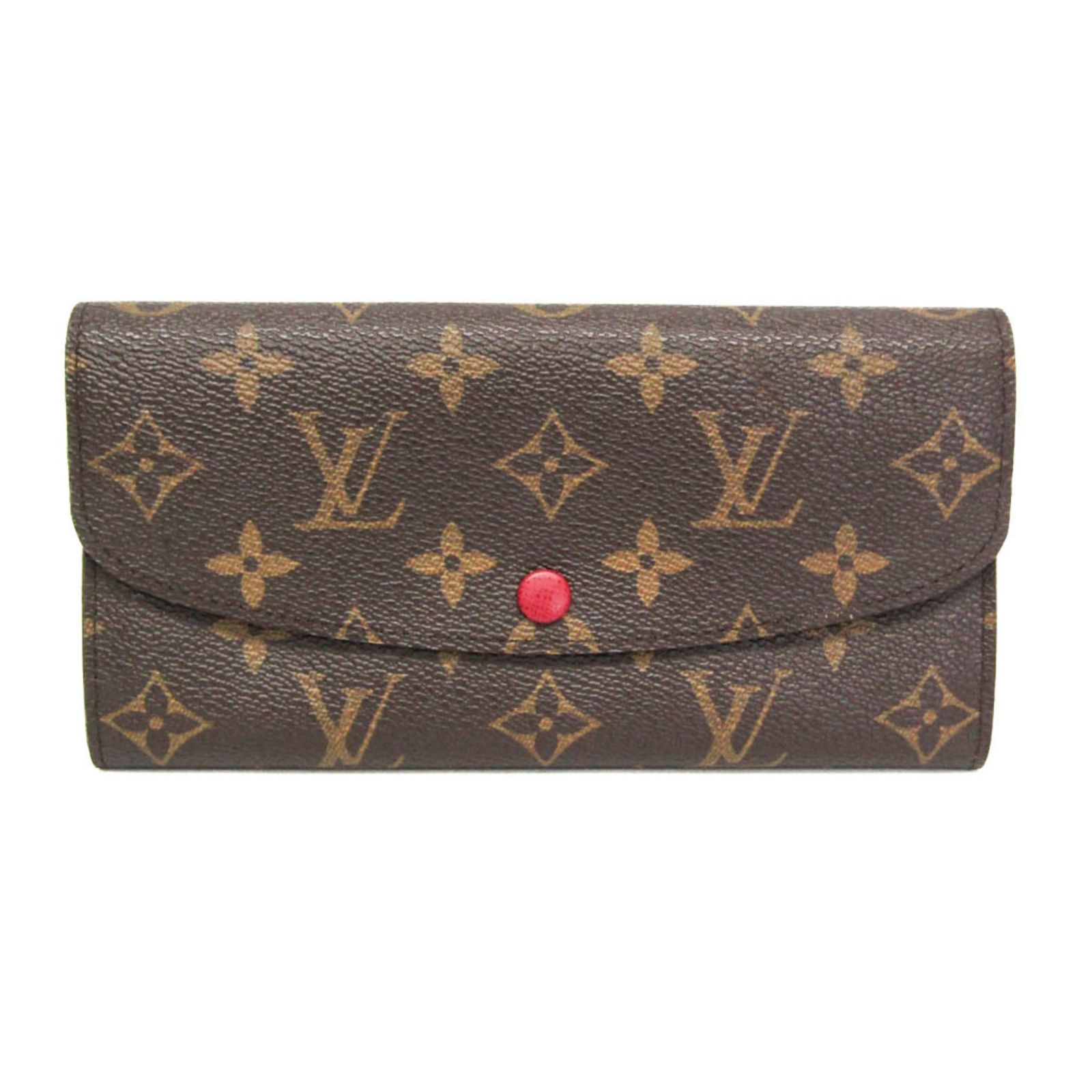 ルイ・ヴィトン(Louis Vuitton) モノグラム ポルトフォイユ・エミリー M60136 レディース モノグラム 長財布（二つ折り） モノグラム,ルージュ