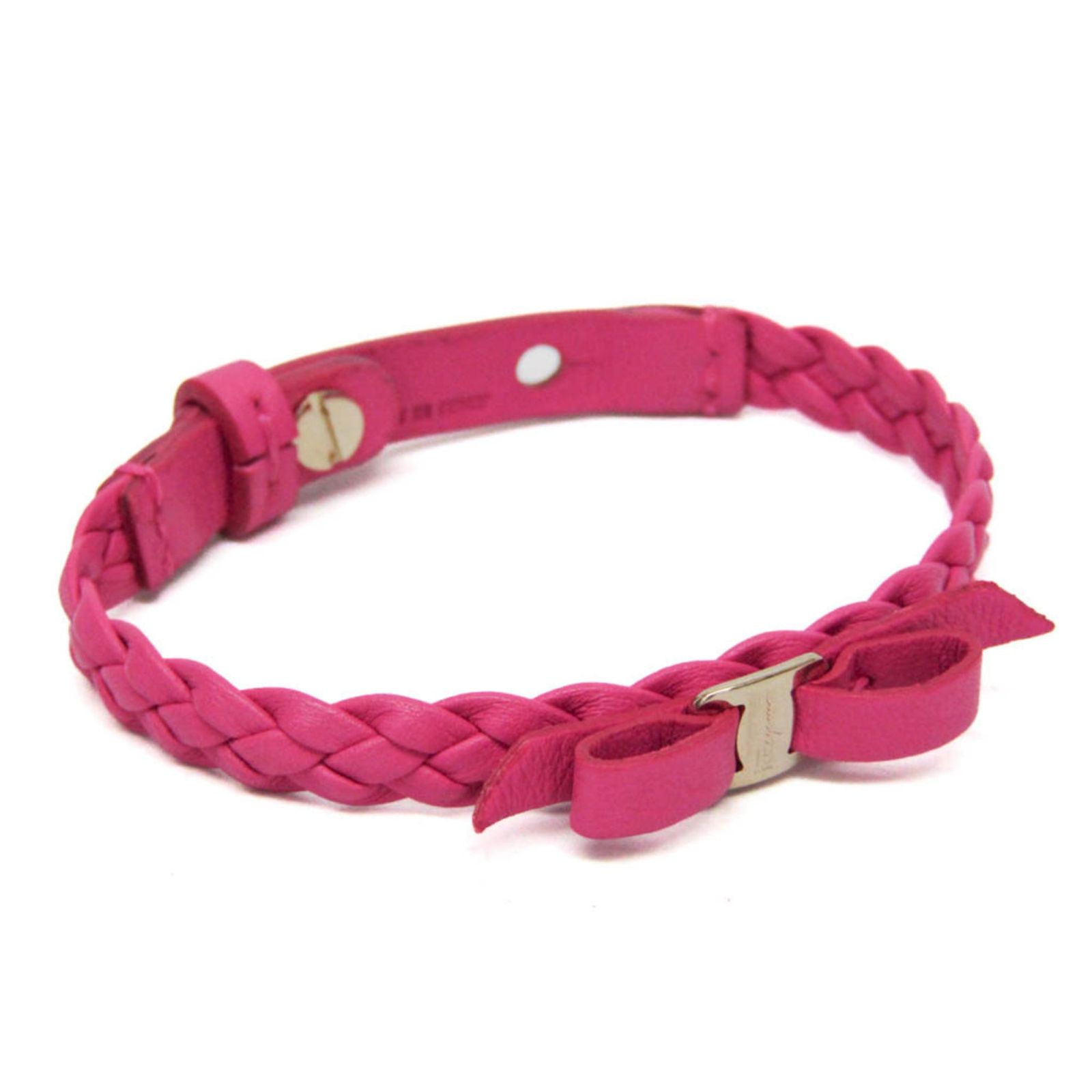 サルヴァトーレ・フェラガモ(Salvatore Ferragamo) ヴァラ リボン 762501 レザー バングル ピンク