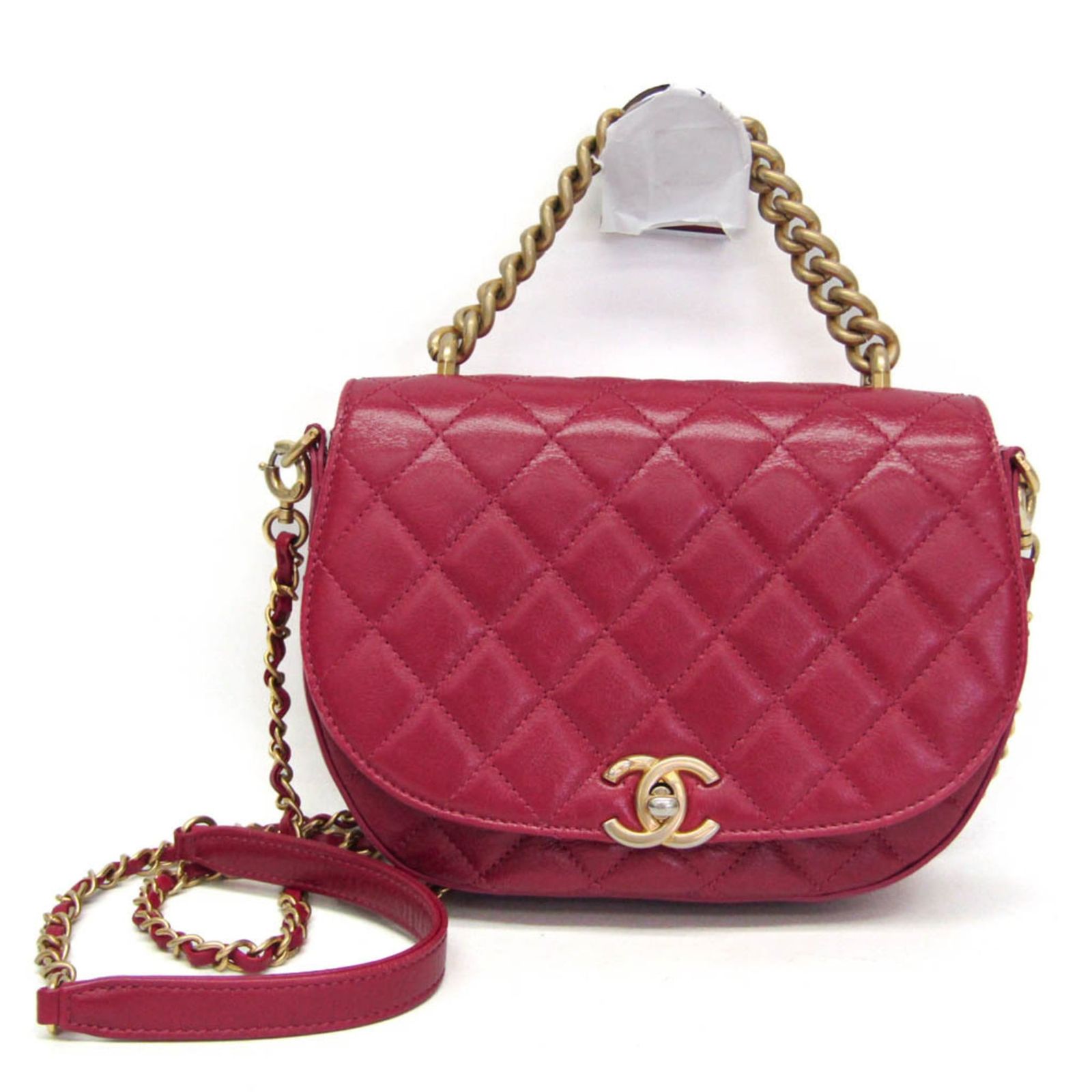 シャネル(Chanel) マトラッセ レディース レザー ハンドバッグ,ショルダーバッグ ピンク