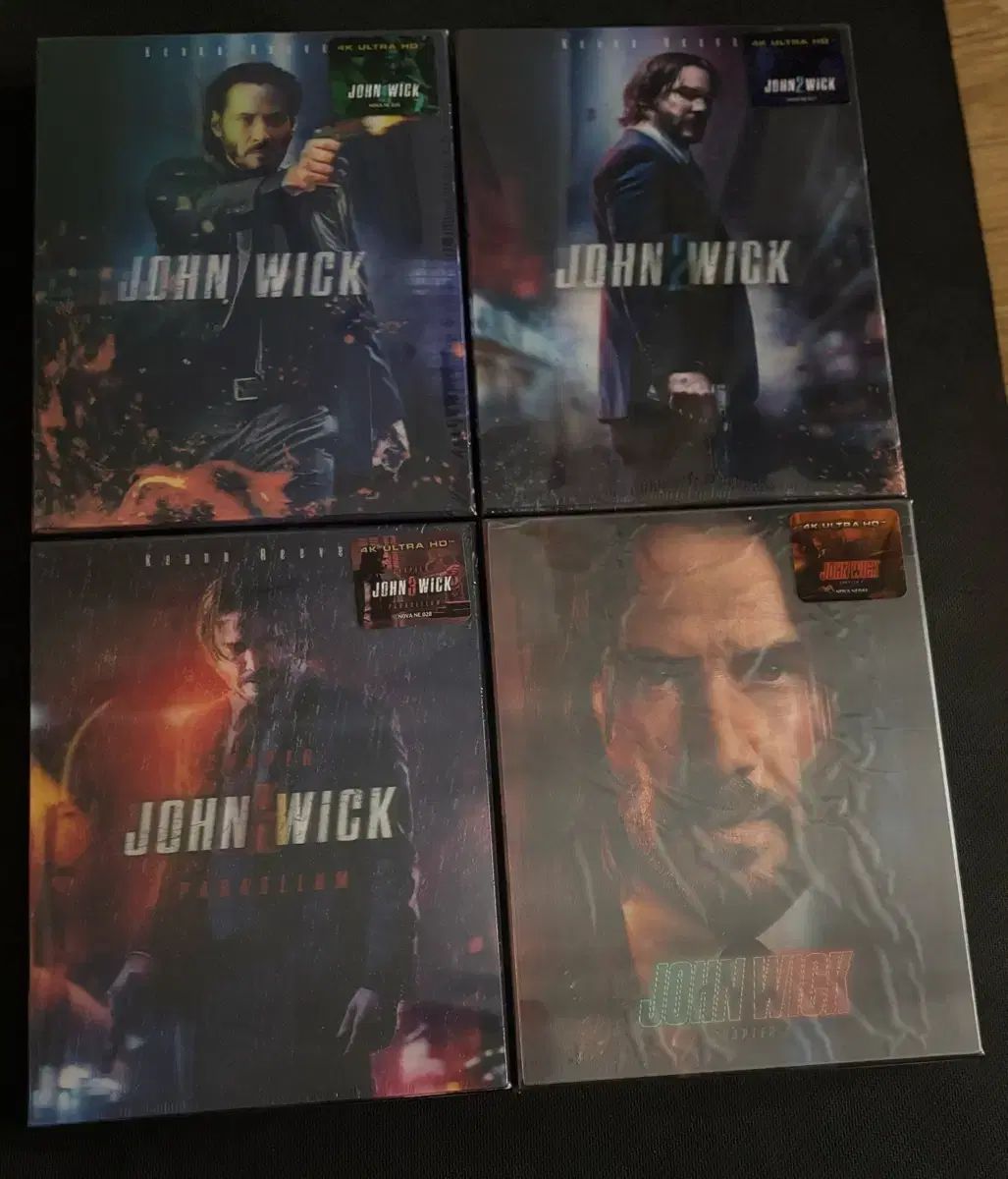 ブルーレイ Blu-ray ジョン・ウィック 1 ー 4 レンチキュラーカード レンチキュラー スチールブック限定版 未開封