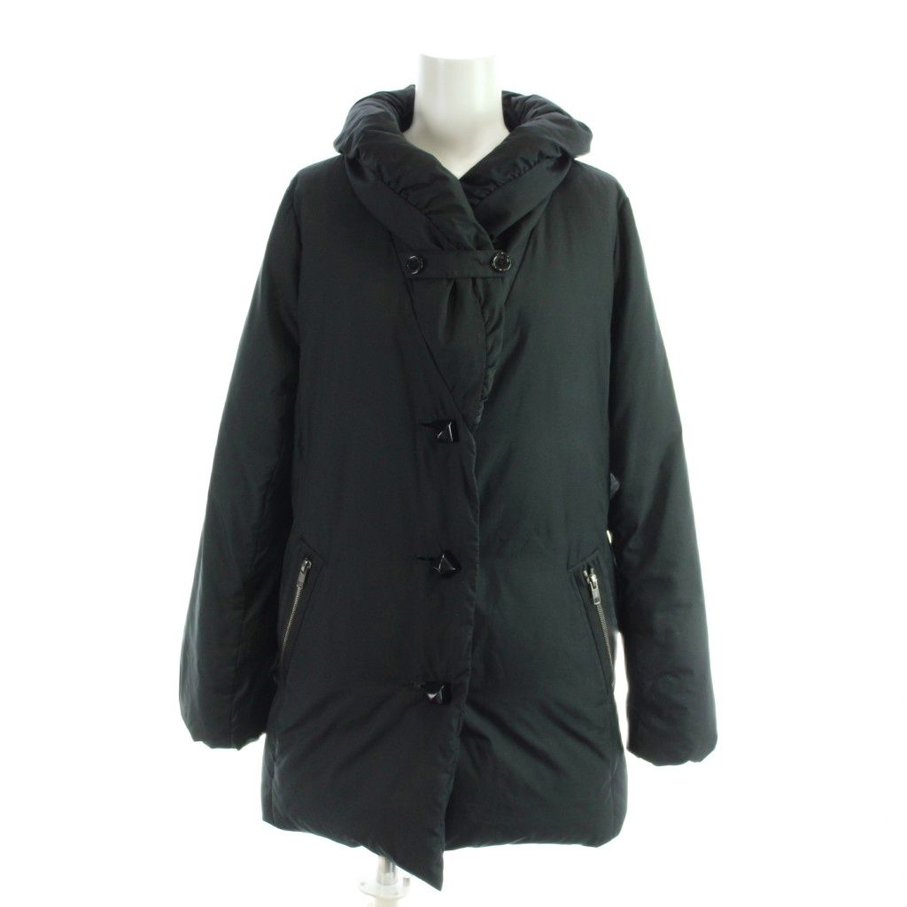 ソニア ソニアリキエル SONIA SONIA RYKIEL ダウンコート 38 黒 ブラック 長袖 フード付き ボタン開閉 230-5.CCM.WY.BW.0041 /AP ■GY70