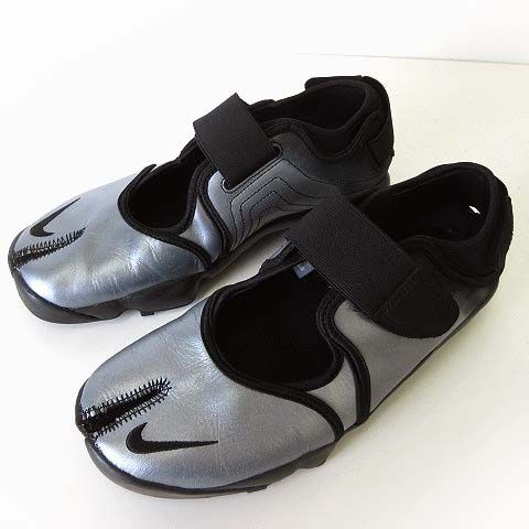 ナイキ NIKE スニーカー ウィメンズ エア リフト LTR WMNS AIR RIFT LTR IH3656-095 タビ シューズ 26.5cm メタリックシルバー 黒 ブラック US 8.5 くつ 靴 美品