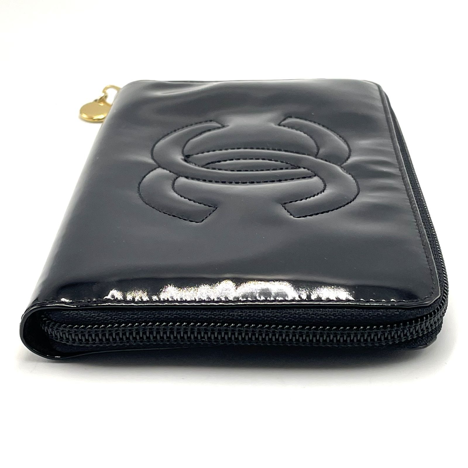 ブラックエナメルが美しいCHANEL長財布】CHANEL シャネル ココマーク