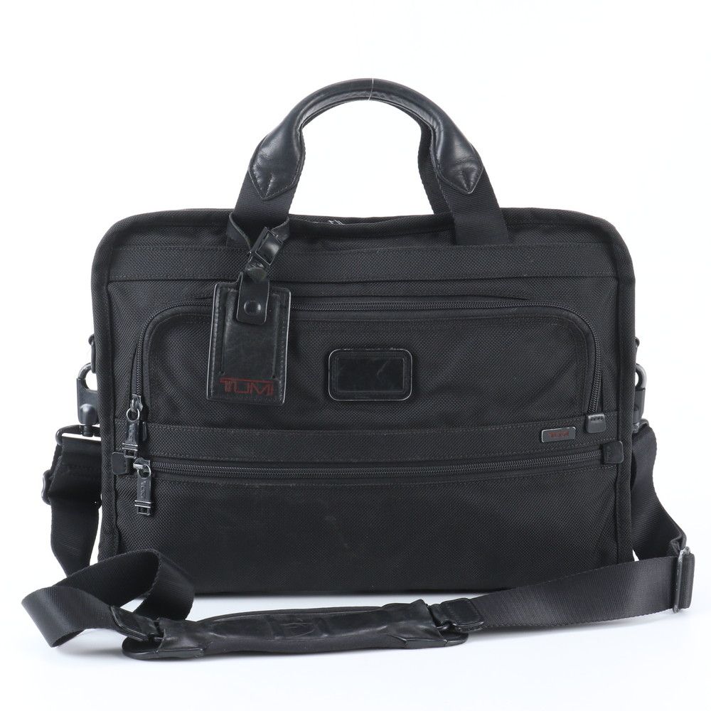 美品 TUMI トゥミ トレーサータグ付 26101DH レザー 2WAY ビジネス バッグ 斜め掛け ショルダー トート A4 メンズ EEE EB25-6【中古】