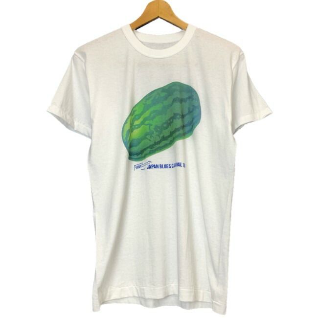 【中古】　Jentle　Tシャツ　80s vintage　80年代　半袖　カットソー　トップス　クルーネック　プリント　JAPAN BLUES CARNIVAL'89　ブルースフェスティバル　日本製　古着　/7309