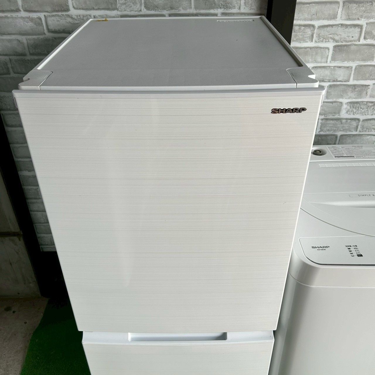 SHARP シャープ 冷蔵庫 2021年製 SJ-D15G-W 洗濯機 2021年製 ES-GE5E-W 