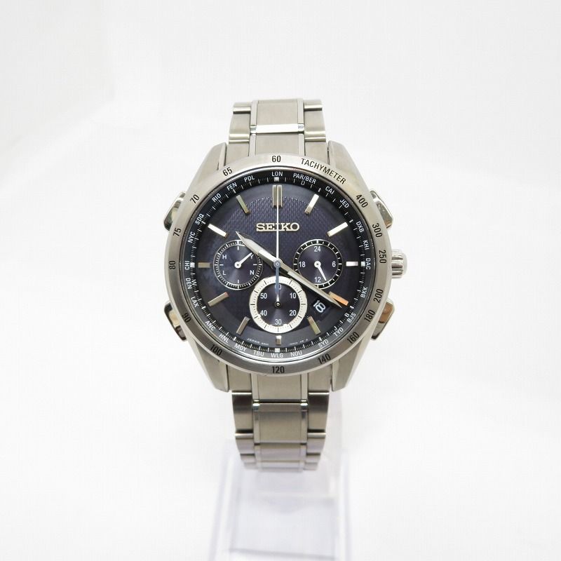 【瀬戸大橋店】 中古 SEIKO | セイコー 腕時計 アナログ電波ソーラー ブライツフライトエキスパート SAGA193 シルバー 【131】