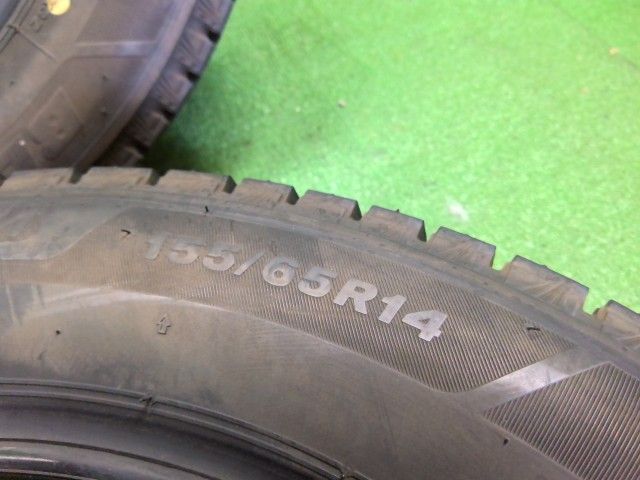 中古】スタッドレスタイヤ 14インチ 22年製 ブリヂストン VRX3 155