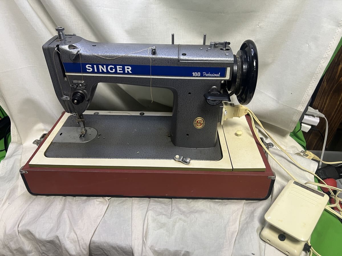 ジャンク☆SINGER シンガー 188 Professional 職業用ミシン電動 ジャンク☆SINGER シンガー 188 Professional 職業用ミシン電動