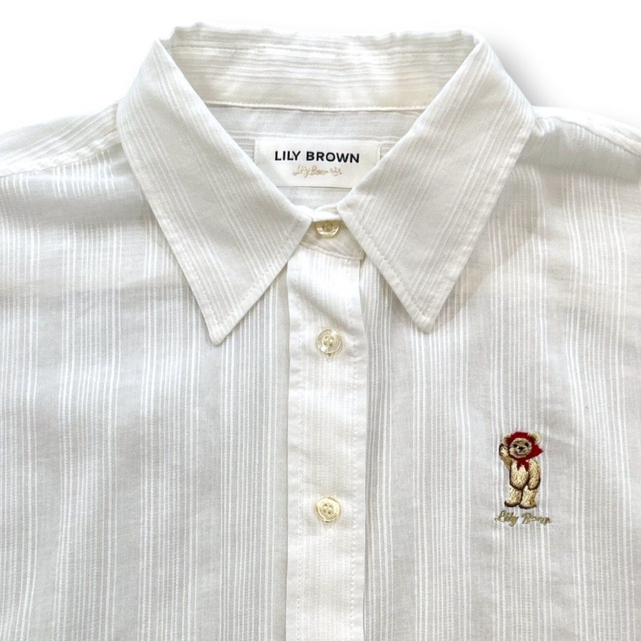 Lily Brown リリーブラウン Lily Bear シアーオーバーシャツ トップス 