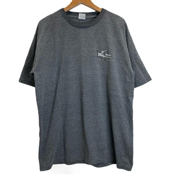 【中古】　QUIKSILVER　Tシャツ　90’s vintage　半袖　カットソー　トップス　クルーネック　コットン　ロゴT　ブランドロゴ　プリント　両面プリント　USA製　ストリート　古着　/1103