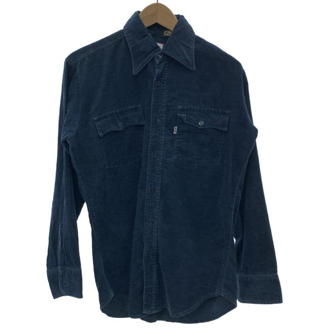 【中古】　Levi's　コーデュロイシャツ　70s-80s vintage　70-80年代　OLD　プレーンシャツ　長袖　トップス　レギュラーカラー　胸ポケット　アメカジ　古着　/1592 7,608円