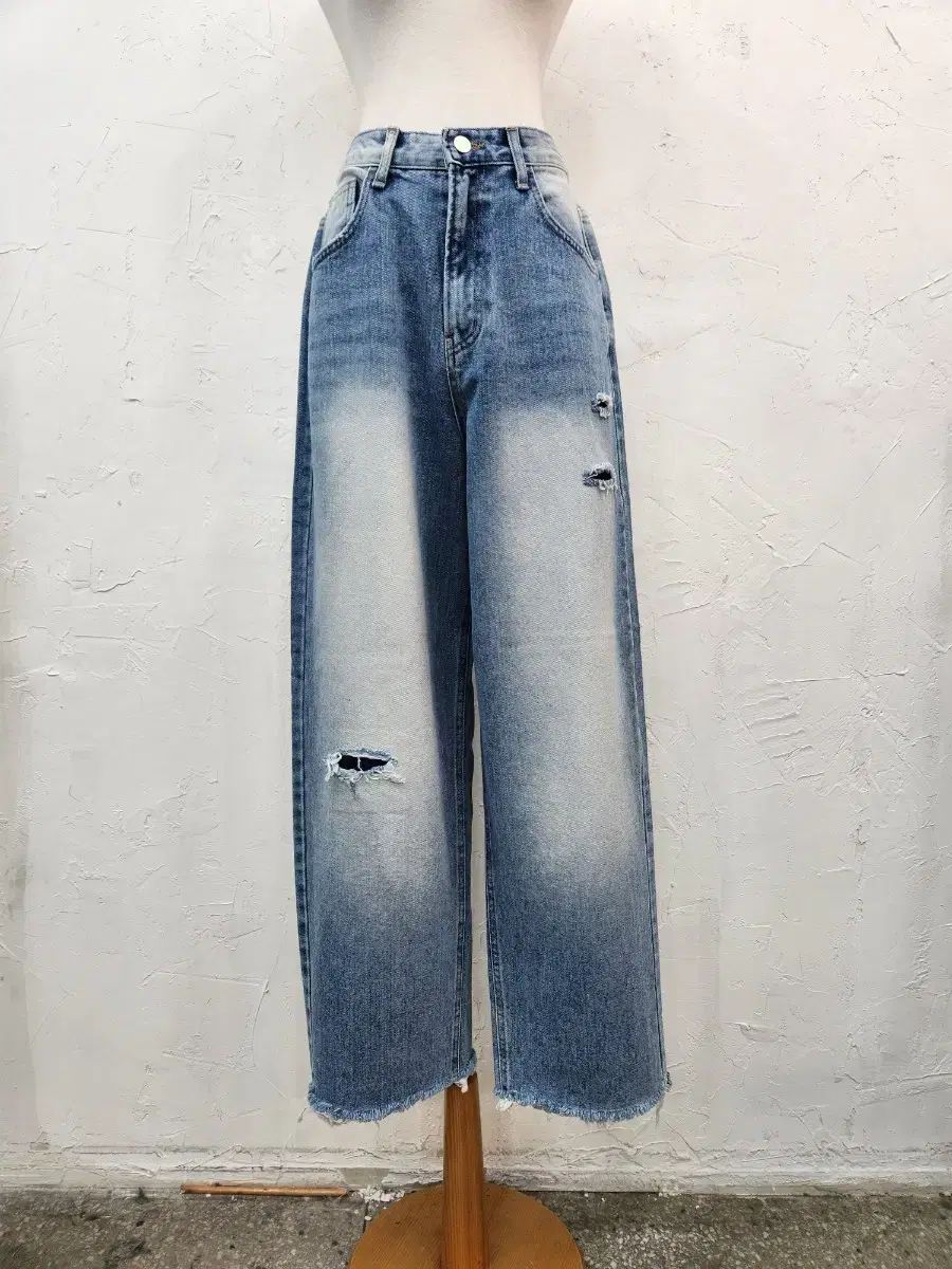 ウォッシュ ジーン ワイド パンツ