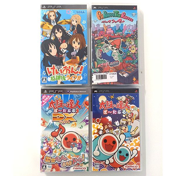 PSP ソフト パラッパラッパー 太鼓の達人 けいおん まとめ売り 4点