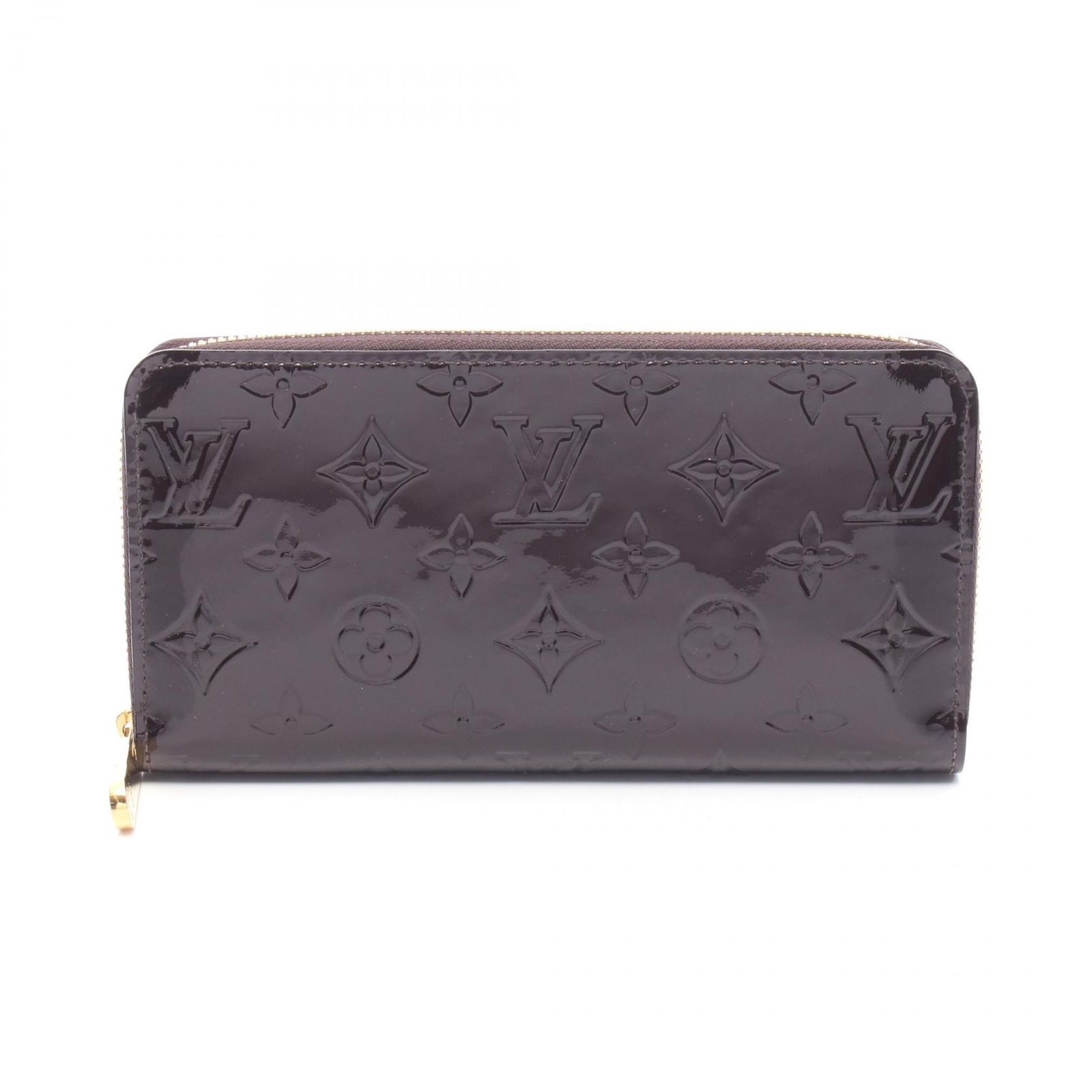 LOUIS VUITTON ルイ・ヴィトン ジッピーウォレット モノグラムヴェルニ アマラント ラウンド長財布