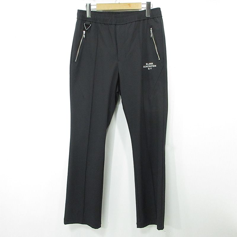 【三重本店】 中古 NUMBER(N)INE | ナンバーナイン BLANK GENERATION N-9 ブランクジェネレーション ロゴプリントナイロンパンツ ブラック サイズ：2 【107】