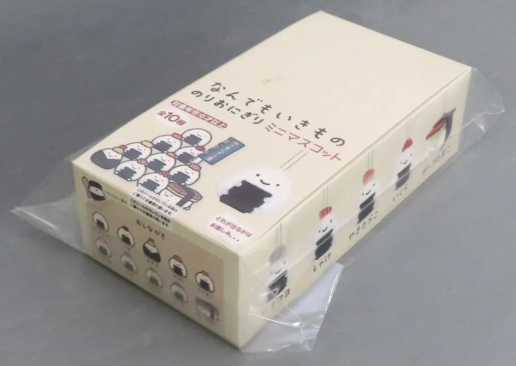 【新品】ぬいぐるみマスコット・ぬいぐるみバッジ 【BOX】なんでもいきもの ミニマスコット のりおにぎり